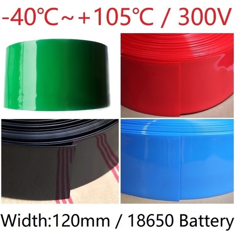 Tube thermorétractable en PVC, largeur 120mm, Dia 76mm, Film isolé pour batterie au Lithium, boîtier de Protection, manchon de câble métallique coloré ► Photo 1/4