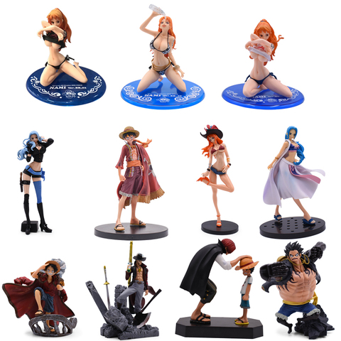 1 pièces/2 pièces/3 pièces Luffy Nami Akakami no shankusu Shanks Vivi Ace Sabo trois frères PVC figurine à collectionner modèle cadeau jouet ► Photo 1/1