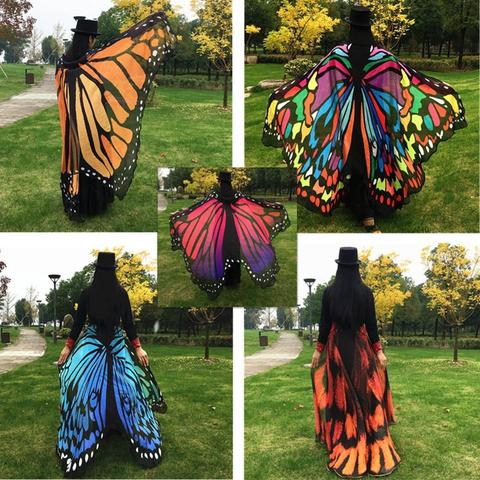 Serviette de plage imprimée avec aile de papillon, foulard pour femmes, cadeau de noël et d'halloween, vêtements d'été à la mode ► Photo 1/6