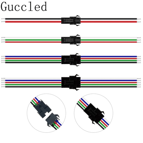 JST – connecteur mâle et femelle 5-100 paires 2 broches/3 broches/4 broches/5 broches pour bande LED 5050/3528 WS2812B/WS2811 WS2813/WS2815 SK6812 ► Photo 1/6