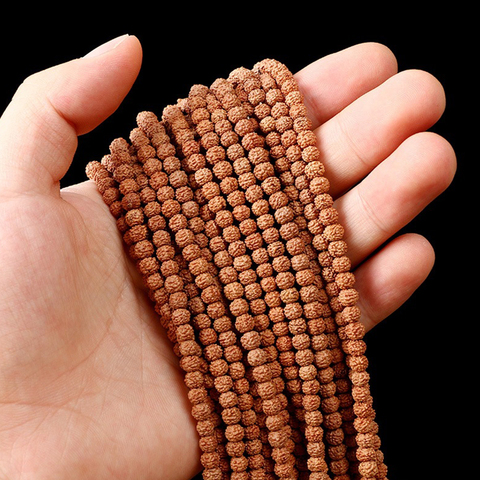 Bracelet Rudraksha naturel Mala du japon, perle 108, prière indienne, méditation bouddhiste pour la pratique de la méditation, cadeau, 5/7/9mm ► Photo 1/6