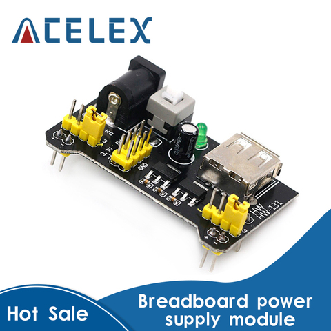 Module d'alimentation électrique pour planche à pain, 1 pièce, carte à pain blanche mb102, Module d'alimentation dédié, 2 voies 3.3V 5V MB-102, panneau à pain sans soudure ► Photo 1/6