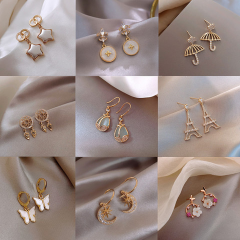 2022 nouveauté classique métal rond femmes boucles d'oreilles femmes Simple petit Simple boucles d'oreilles femme élégant boucles d'oreilles bijoux ► Photo 1/6