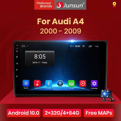 Junsun V1 Android 10.0 DSP CarPlay autoradio multimédia lecteur vidéo Auto stéréo GPS pour Audi A4 B6 2000-2009 S4 RS4 2 din dvd ► Photo 1/6