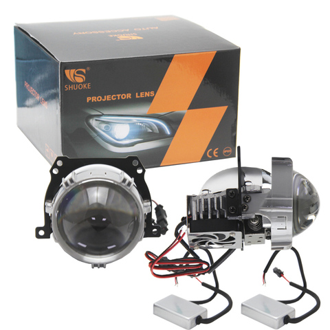 SHUOKE – lentilles de projecteur LED Bi 2.5 pouces, pour voiture BMW E53 E46 F10 E39 BMW Angel Eyes Vaz Ford Focus 2 ► Photo 1/6