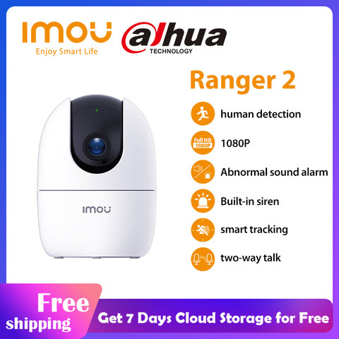 Dahua imou Ranger 2 1080P caméra IP 360 rotation détection humaine Vision nocturne bébé sécurité à domicile Surveillance sans fil Wifi caméra ► Photo 1/6