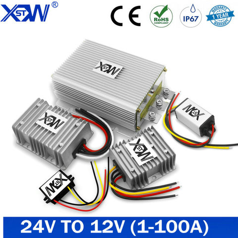 Convertisseur de tension cc 24 V vers 12 V, 1a, 5a, 10a, 100a, 50a, 24 V vers 12 V, régulateur de batterie avec CE pour panneaux solaires pour LED ► Photo 1/6