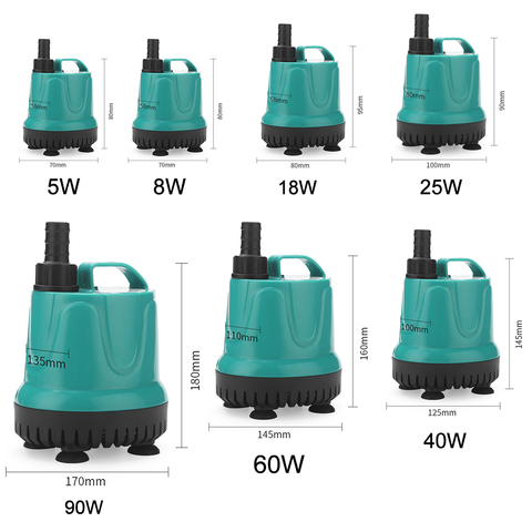 Pompe à eau submersible pour réservoir de poisson, à aspiration inférieure avec filtre, à aspiration pour aquarium ► Photo 1/6