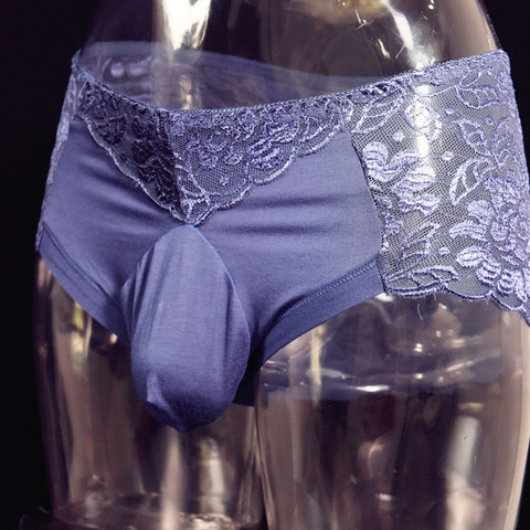 Culotte en dentelle pour Homme, String Sexy, Boxer, sous-vêtements transparents, porno, pochette U ► Photo 1/6