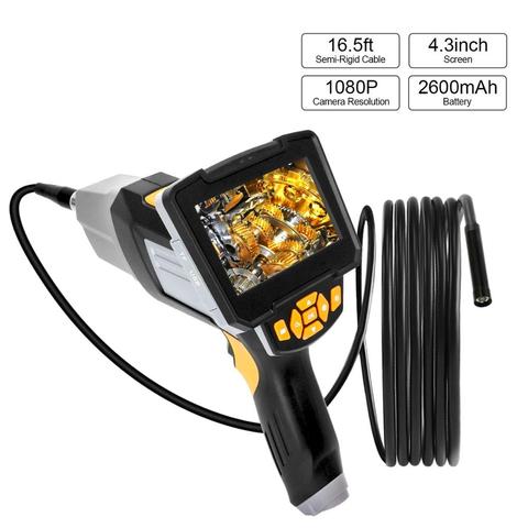 Endoscope numérique industriel 1080P HD Portable, caméra d'inspection, boroscope avec écran LCD de 4.3 pouces pour tuyau ► Photo 1/6