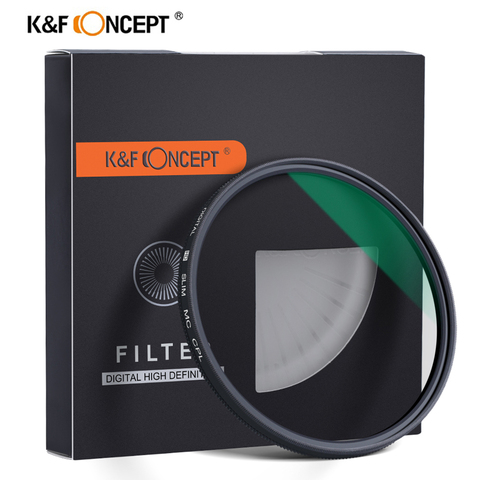 K&F Concept CPL Camera Lens Filter 49mm 58mm 67mm 77mm 82mm Ultra Slim Optics Multi Coated Circular Polarizer Polarized Filter ► Photo 1/6