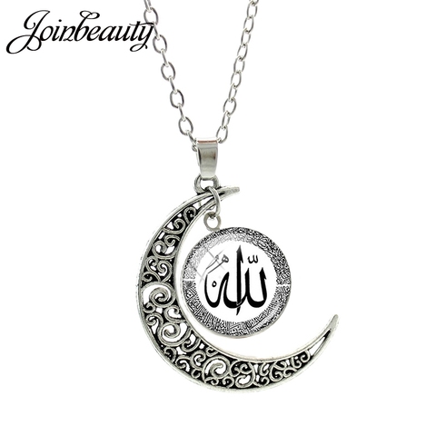 JOINBEAUTY islamique musulmans Allah motif lune collier mode femmes hommes accessoires Simple pendentif bijoux faits à la main NT355 ► Photo 1/6