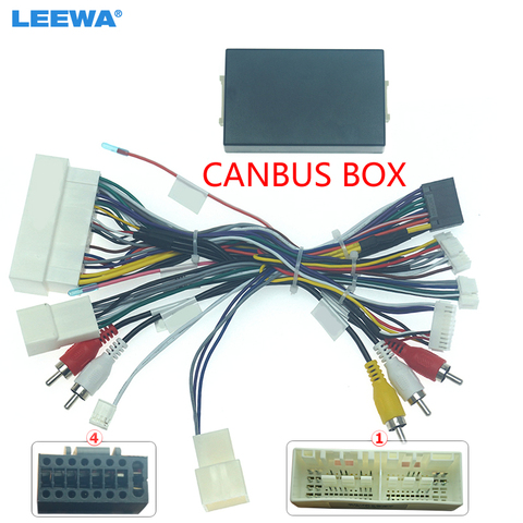 LEEWA voiture Audio Android 16PIN puissance câblage câble adaptateur avec boîte Canbus pour Hyundai Mistra Elantra KIA Sorento K3 ► Photo 1/6