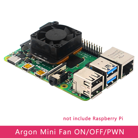 Argon Mini ventilateur pour framboise Pi 4 avec interrupteur marche/arrêt/PWN commande ventilateur de refroidissement radiateur en cuivre pour framboise Pi 4 modèle B/3B +/3B ► Photo 1/6