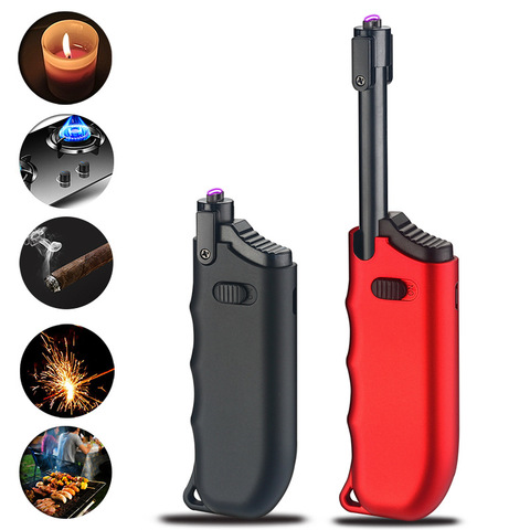 Bougie, Arc, sans flamme, interrupteur de sécurité sur USB Plasma Rechargeable briquet cou réglable, adapté pour cuisine, Camping, voyage ► Photo 1/6