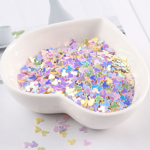 Paillettes pour décoration d'ongles, tête de singe, crème glacée, couleurs mélangées, bricolage, décoration de mariage, remplissage d'argile, autocollants de décoration en tranches ► Photo 1/6