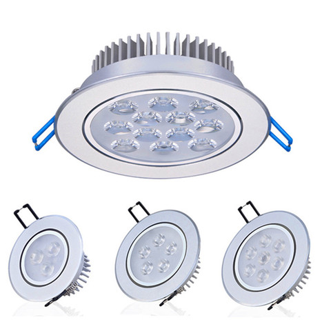 LED Downlight 3W 5W 7W 9W 12W en aluminium Spot encastré lampe de plafond lumière 220V 110V éclairage à la maison pour cuisine salon salle de bains ► Photo 1/6