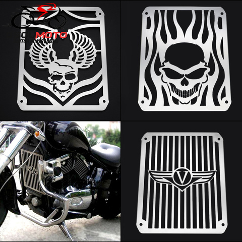 Couvercle de grille de radiateur en acier pour moto KAWASAKI VULCAN, couverture de protection de réservoir d'eau, VN400, VN800, VN 400 et 800 Classic ► Photo 1/6