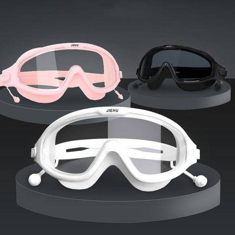 Lunettes de natation optiques pour hommes et femmes, pour adultes, Anti-buée, Protection UV, étanches, en Silicone, pour myopie ► Photo 1/5