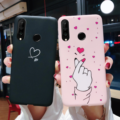 Étui pour Huawei P30 Lite P30Lite P30Pro P 30 Pro Lite étui Ultra mince mignon drôle mat Silicone téléphone couverture arrière étuis souples ► Photo 1/6