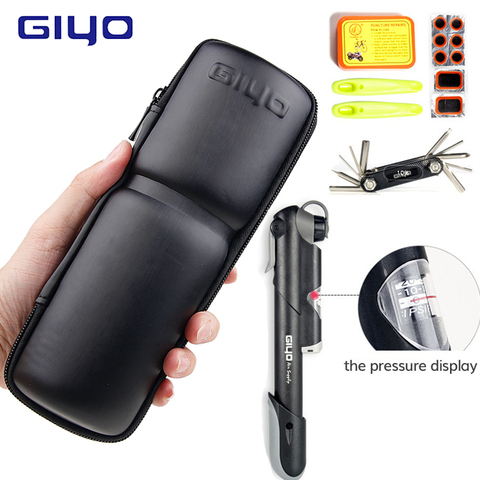 GIYO – outils de réparation de vélos, Kits portables multi-outils vtt, pompe de vélo de montagne, levier de pneu, sac d'outils de réparation, Pack d'accessoires de cyclisme ► Photo 1/6