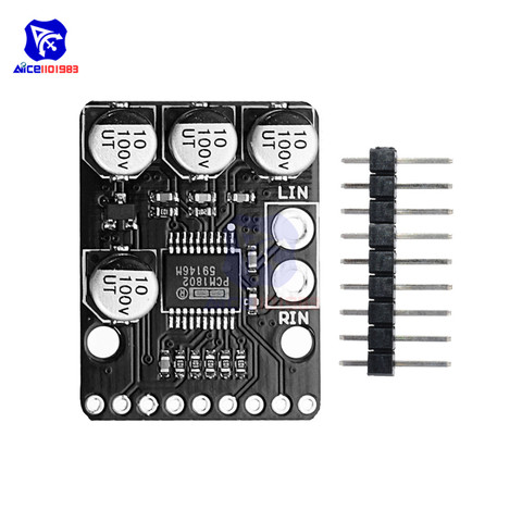 Diymore PCM1802 SNR Module de capteur ADC stéréo 24Bit Delta-Sigma convertisseur A/n stéréo PCM AV amplificateur lecteur récepteur carte ► Photo 1/6