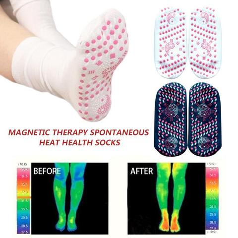 Femmes hommes Tourmaline chaussettes auto-chauffantes Massage pieds chauds confort auto-chauffant chaussettes de soins de santé thérapie magnétique ► Photo 1/6