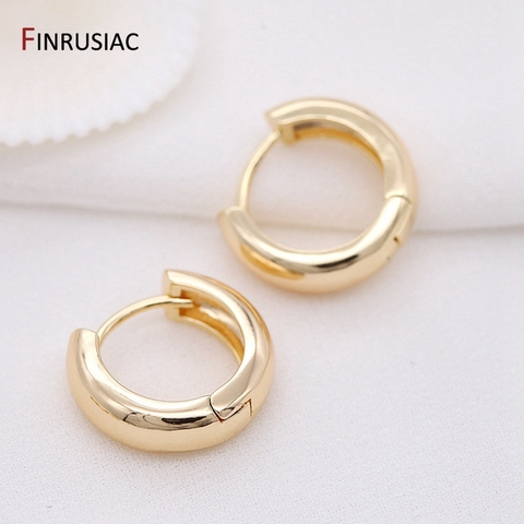 Boucles d'oreilles circulaires pour femmes, simples, accessoires de bijoux, plaqué or, coréen, nouvelle collection 2022 ► Photo 1/6