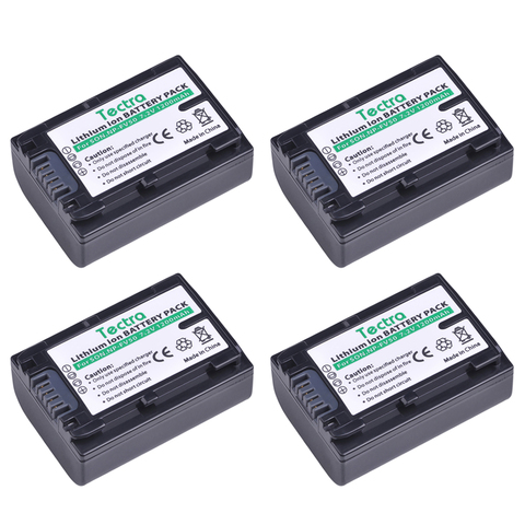 Lot de 4 batteries de caméra NPFV50, pour Sony NPFV30 NPFV70 NPFV100 HDR CX390 PJ510 820E 790E 660E XR260 CX700E PJ50E ► Photo 1/6