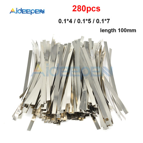 280 pièces nickelées en acier bande Nickel plaque sangle bande feuilles pour 18650 batterie soudage par points machine soudeuse/soudeuse par points ► Photo 1/6