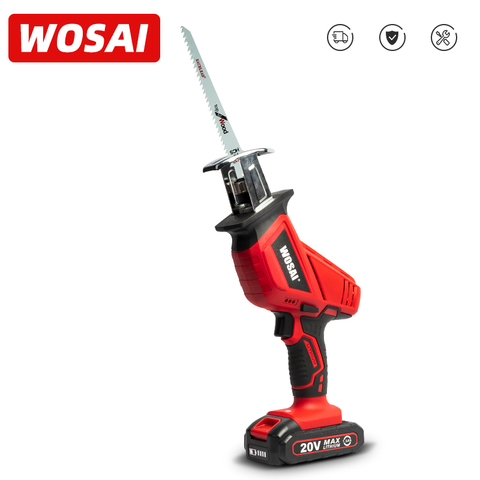 WOSAI 20V sans fil scie alternative vitesse réglable scie électrique sabre scie Portable pour bois métal coupe tronçonneuse ► Photo 1/6