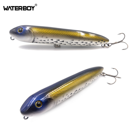 Waterboy Doggy Walk pêche leurre 13cm 30g longue coulée crayon Popper éclaboussures haut eau flottant vie Action appât dur ► Photo 1/5