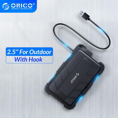 ORICO disque dur externe 2.5 pouces USB3.0 HDD boîtier Triple Protection avec crochet étanche antichoc anti-poussière disque dur boîte ► Photo 1/6