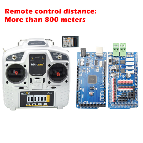 Kit de Robot sans fil Arduino, télécommande longue distance de 800m, 6 canaux, roue Mecanum intelligente, pièces de contrôleur de voiture ► Photo 1/3