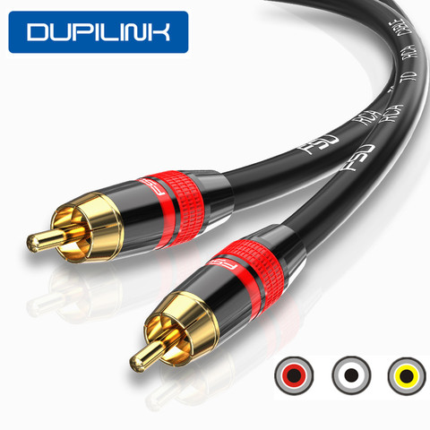 DUPILINK câble RCA vers RCA câble Audio Coaxial numérique AV connecteur RCA pour TV DVD barre de son haut-parleur caisson de basses Amplifi Phono ► Photo 1/6