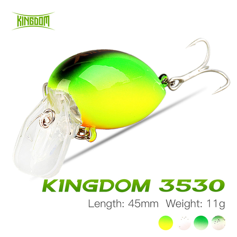 Kingdom – leurre méné flottant, Crankbait, wobbler, pour la pêche à la carpe, au bar, au brochet, à la truite, 45mm, 11g ► Photo 1/6