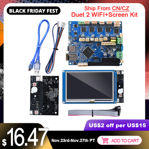 Panneau de commande Duet 2 32 bits Wifi V1.04, panneau d'extension d'écran tactile 4.3 pouces, pièces d'imprimante 3D GTR CNC, nouveau ► Photo 1/6