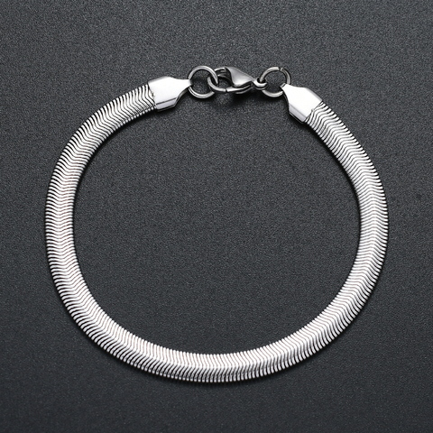 Bracelet à mailles serpent en acier inoxydable, largeur 6MM, 316L, Offre Spéciale, à la mode, en titane, pour hommes et femmes, livraison directe ► Photo 1/5