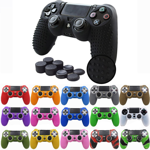 ZOMTOP couverture en Silicone anti-dérapant coque peau pour Sony PlayStation Dualshock 4 PS4 DS4 Pro contrôleur mince et accessoires de poignée de bâton ► Photo 1/6