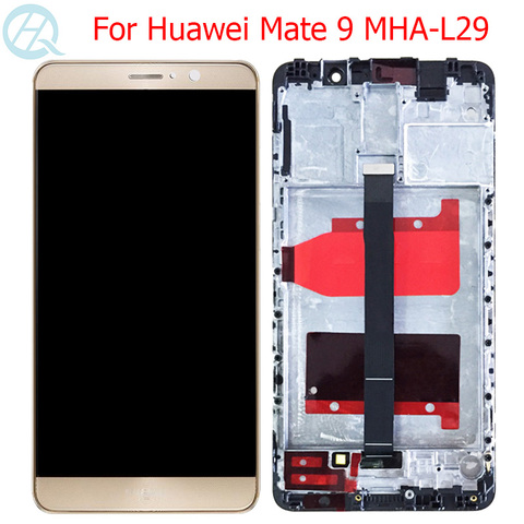 Écran tactile LCD avec châssis, 5.9 pouces, panneau en verre, pour Huawei Mate 9 MHA-L09 MHA-L29, Original ► Photo 1/6