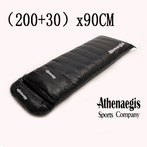 Sac de couchage de Camping en duvet d'oie blanc, taille ultralégère (200 + 30)* 90CM, remplissage respirant, épais, 600g/800g/1000g ► Photo 1/5