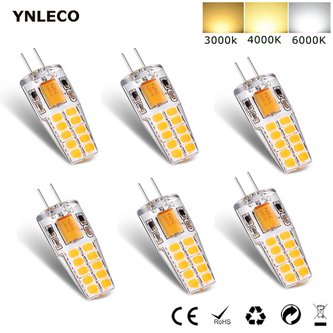 6 pièces G4 LED lampe 12V AC DC 3W étanche Lampadas LED G4 bi-pin base ampoule 2835 SMD 20LED ampoules équivalent 30W halogène ► Photo 1/6