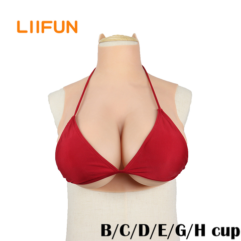 Liifun – faux seins en Silicone, forme réaliste, grosse poitrine, rehausseur de poitrine, poitrine transgenre, Drag Queen, bonnet G H ► Photo 1/6