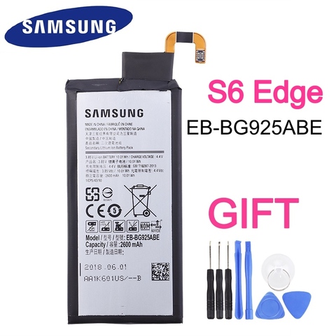 EB-BG925ABE Batterie De Remplacement D'origine Pour Samsung GALAXY S6 Bord G9250 G925FQ G925F G925S S6Edge G925V G925A 2600mAh ► Photo 1/3