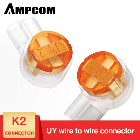 AMPCOM 100 pièces Rj45 connecteur sertissage bornes de connexion K2 connecteur étanche connecteurs K2 bornes de câble réseau ► Photo 1/6
