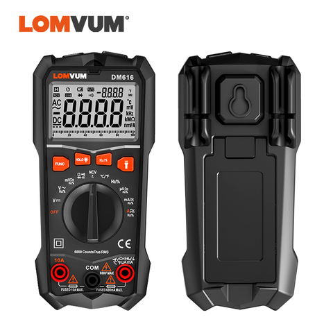 LOMVUM – multimètre numérique LED NCV LCD, multimètre à sondes, testeur de tension, ampèremètre AC DC, voltmètre à condensateur Ohm ► Photo 1/6