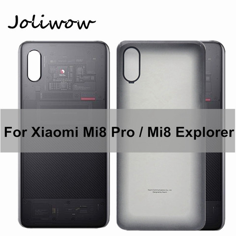 Pour Mi8 Pro couvercle de batterie arrière pour Xiaomi Mi 8 Pro couvercle arrière en verre porte du boîtier pour Xiaomi Mi 8 Explorer couvercle de batterie ► Photo 1/3