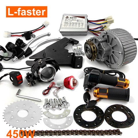 L-plus rapide Date 450 w E-vélo Kit Moteur Électrique Multiples Vitesse Kit De Conversion Vélo Électrique Kit Moteur pour Multi-vitesse Vélo ► Photo 1/1