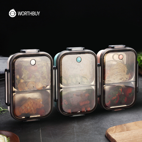 WORTHBUY - Lunch box compartimenté en acier inoxydable, Bento étanche ► Photo 1/6