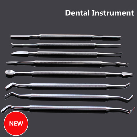 1 pièces Carver de cire dentaire mélange spatule couteau Composite remplissage résine Instruments maquillage outils dentiste laboratoire matériaux Double extrémités ► Photo 1/6